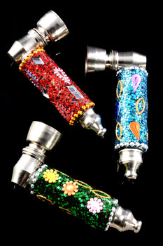 Colorful Bedazzled Metal Pipe - MP188