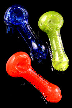 Small Spiral Frit Glass Pipe