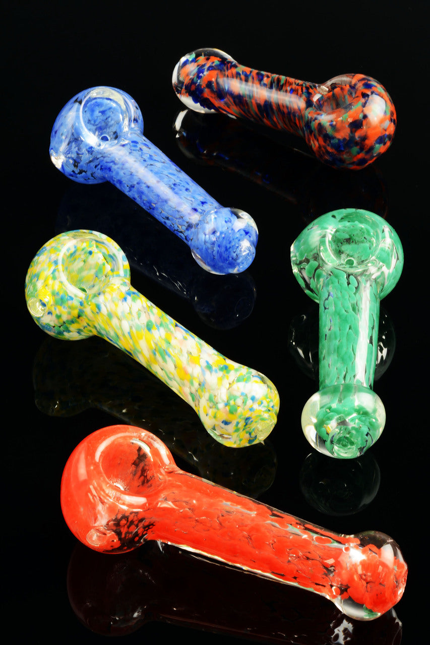 Small Frit Glass Pipe - P1045