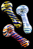 Small Color Changing Striped Glass Pipe - P1512
