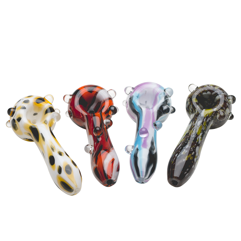 (US Made) Set of 4 Psychedelic Spoon Pipes - P1695