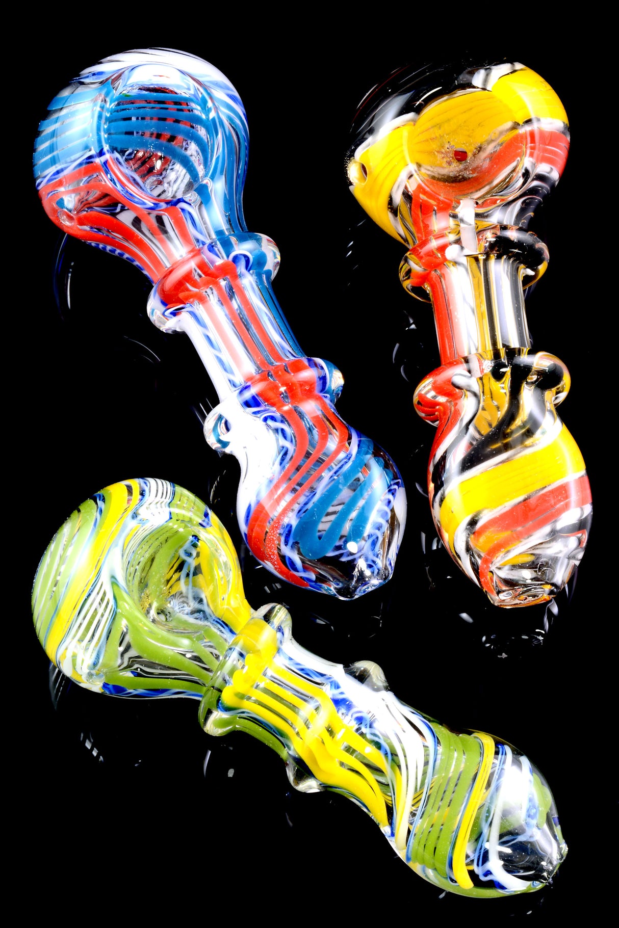 Colorful Striped Glass Pipe - P1843