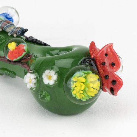 (US Made) 4.5" Small Garden Critters Spoon Pipe - P2392