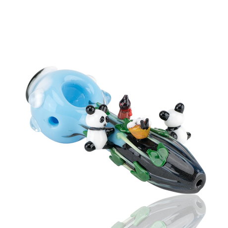 (US Made) 4.5" Small Climbing Pandas Spoon Pipe - P2396