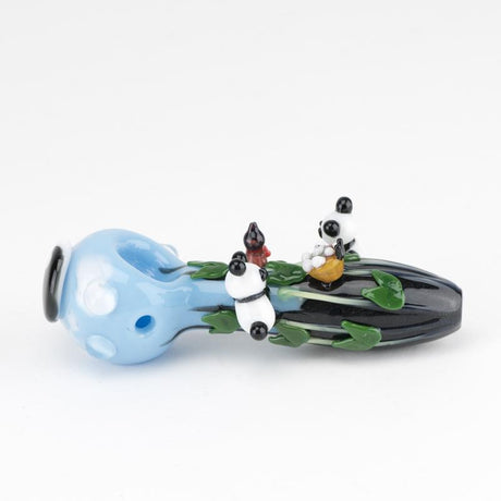 (US Made) 4.5" Small Climbing Pandas Spoon Pipe - P2396