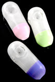 Glow in the Dark Frit Neon Capsule Glass Pipe - P2639