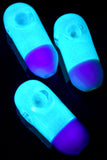 Glow in the Dark Frit Neon Capsule Glass Pipe - P2639