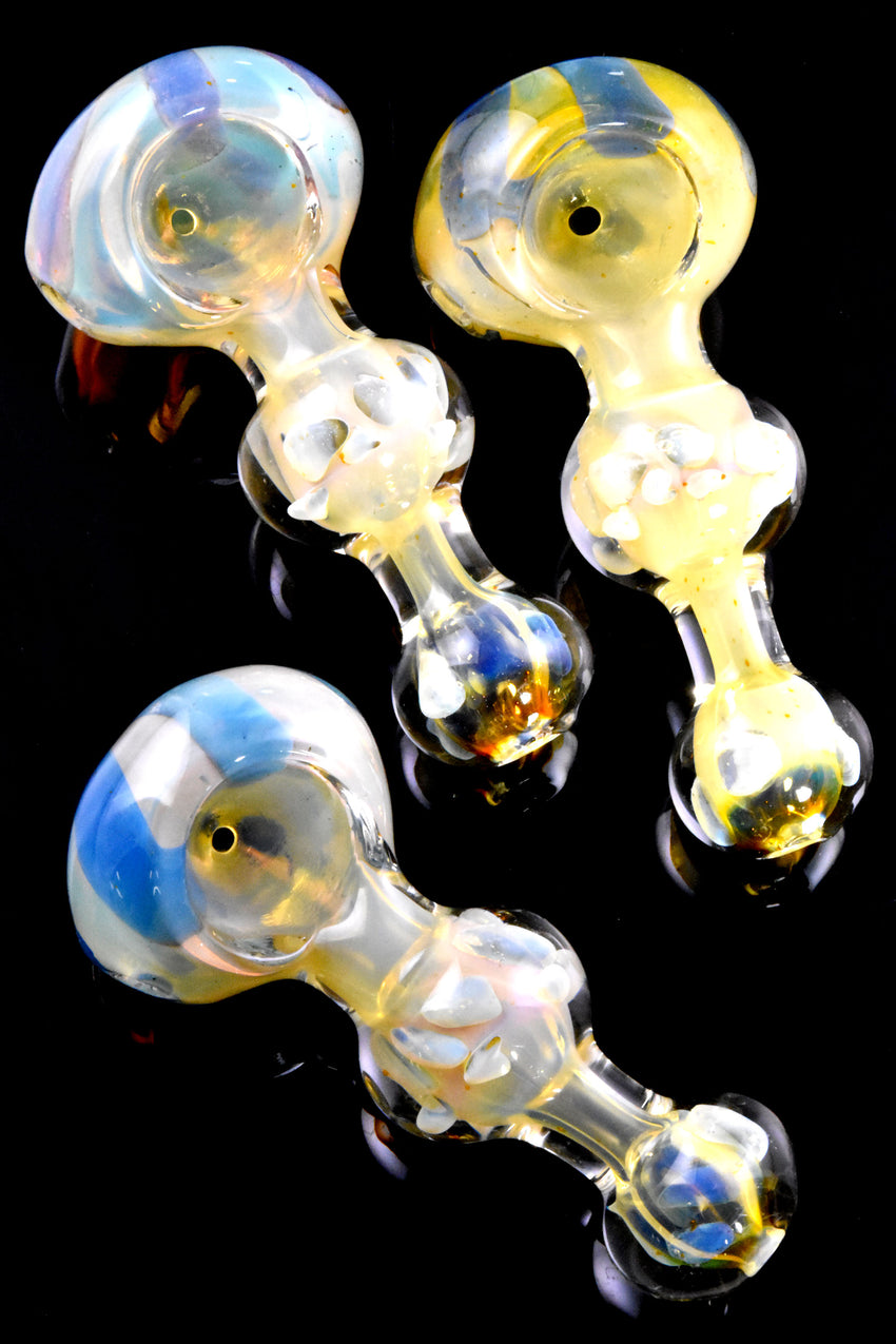Small Silver Fumed Color Changing Glass Pipe - P2684