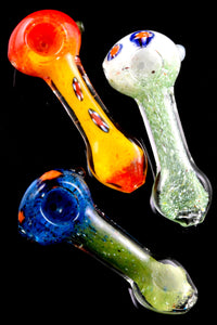 Multicolor Frit Glass Pipe - P2729