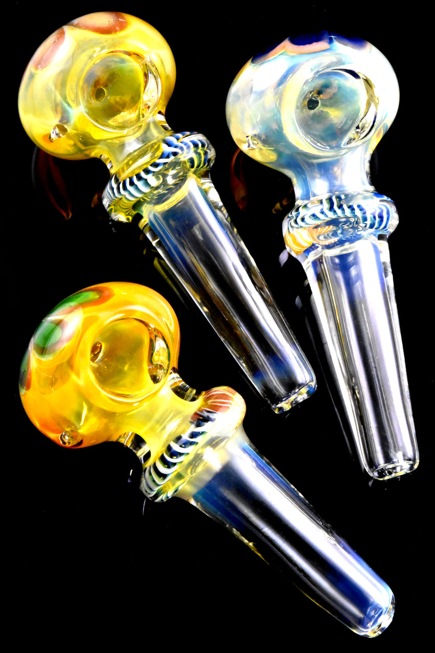 Color Changing Floral Glass Pipe - P2731