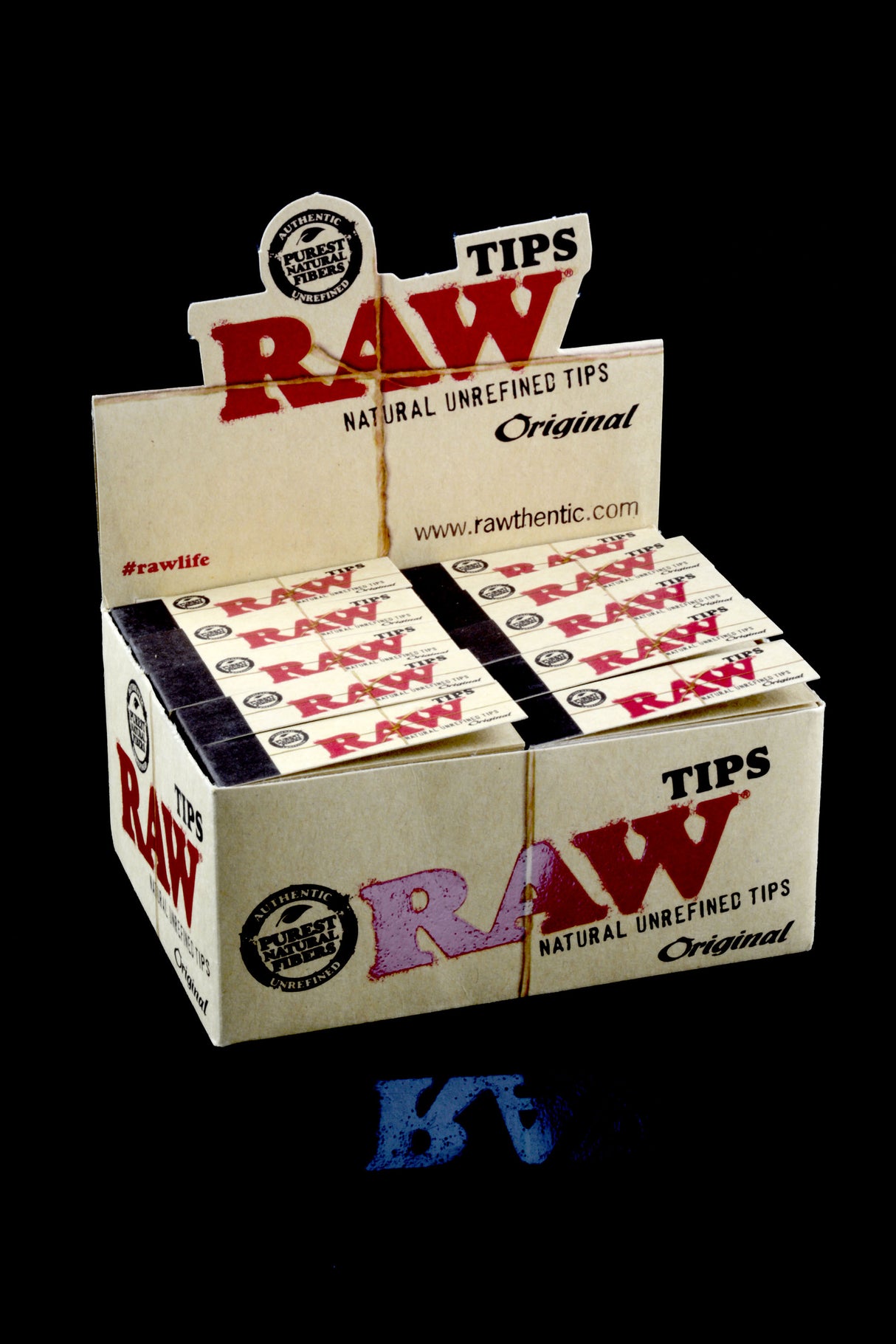 50ct Raw Original Unrefined Tips Display - RP238