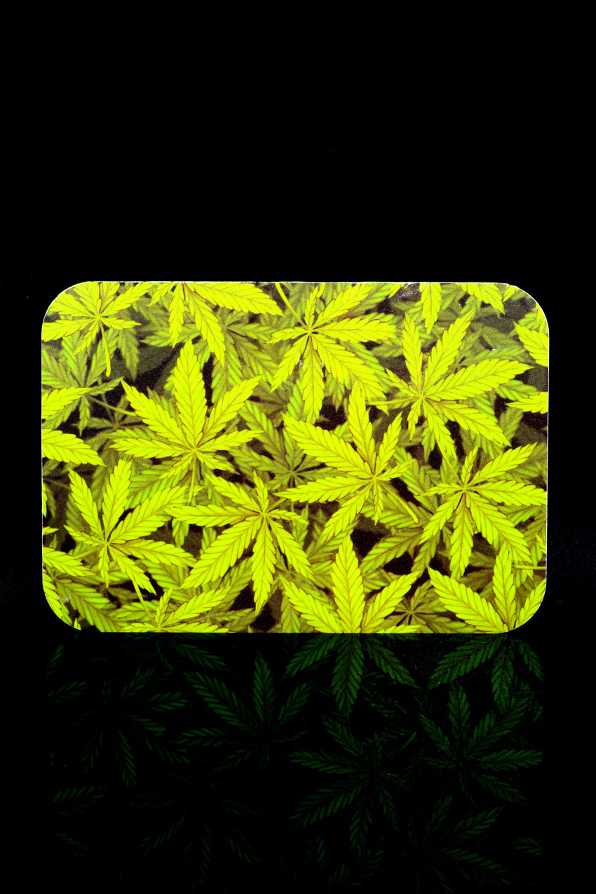 Small Art Metal Rolling Tray with Magnetic Lid - RP294