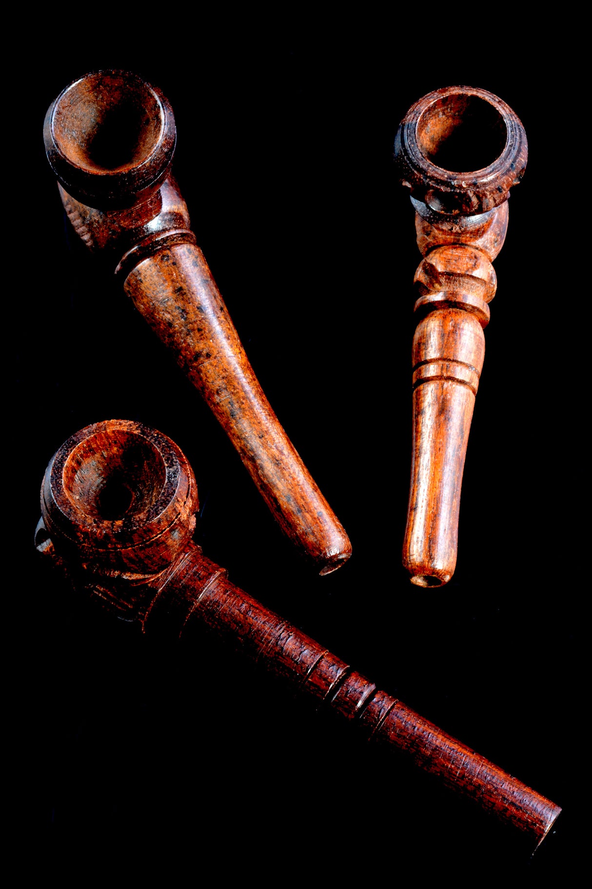 (Mix) 3" Small Carved Wood Pipe - W0211