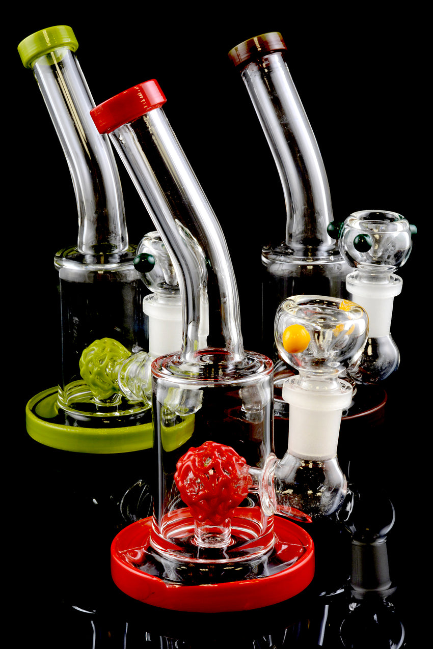 Small Stemless GoG Water Pipe with Glob Perc - WP1348