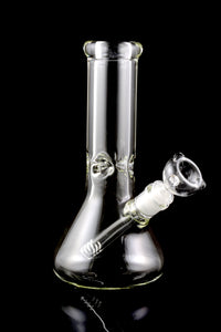 Small 9mm Thick Clear Beaker Water Pipe - WP1435