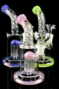 Small Stemless GoG Twisted Water Pipe with Tree Perc - WP1763