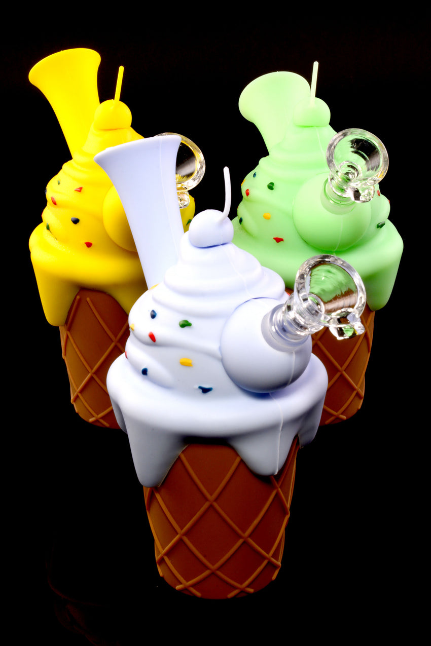 Small Ice Cream Cone Silicone Water Pipe - WP2214