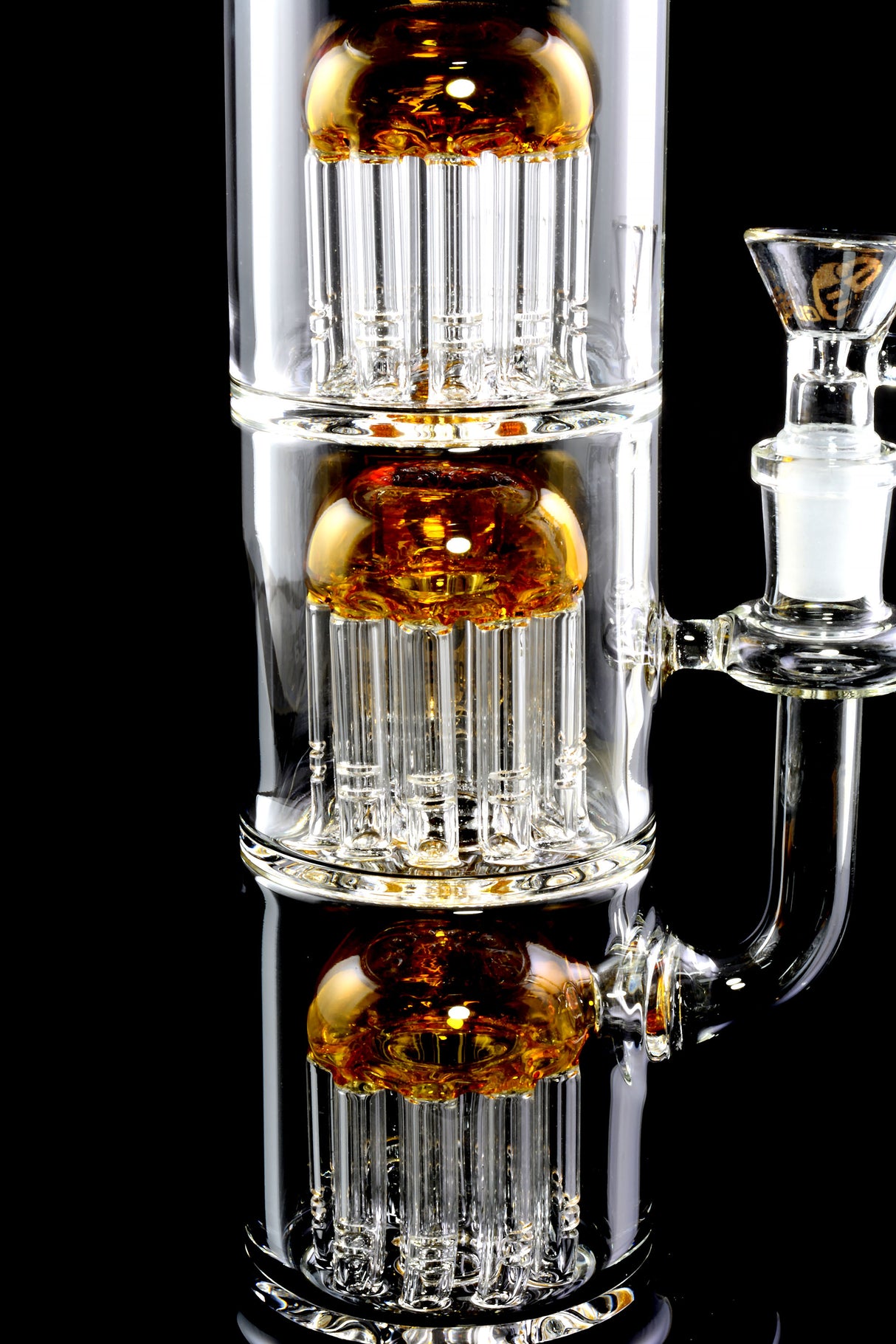 Medium Stemless GoG Straight Shooter Triple Tree Perc Water Pipe - WP2265