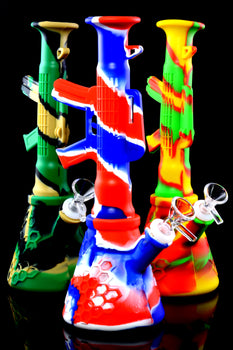 Heavy Duty Colorful AK-47 Silicone Water Pipe- WP2286