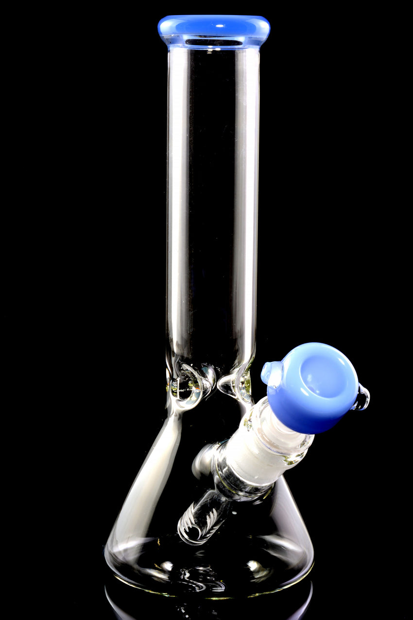 Small Colored Glass on Glass Beaker Water Pipe - WP2292