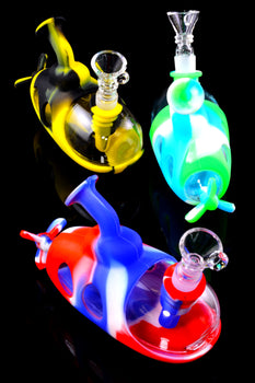 Colorful Silicone/Glass Submarine Water Pipe - WP2296