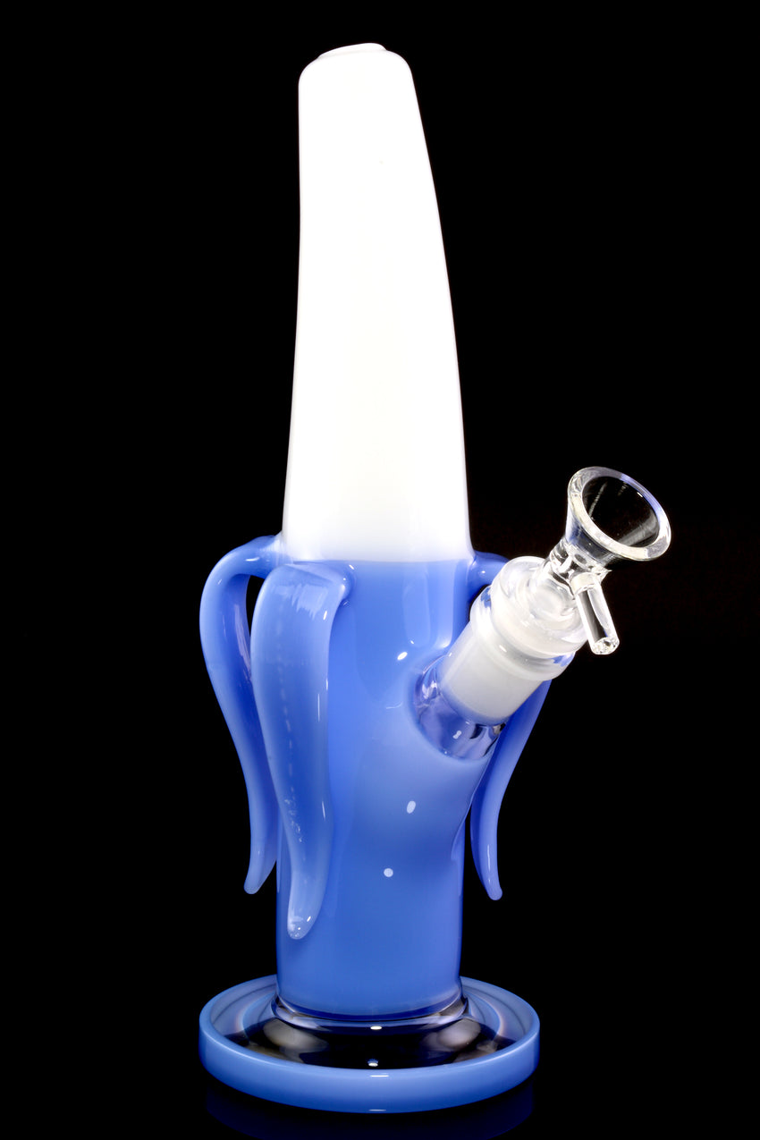 Medium Colored Glass on Glass Banana Water Pipe - WP2414