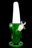 Medium Colored Glass on Glass Banana Water Pipe - WP2414