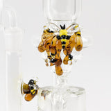 (US Made) "Save the Bees" Beehive Recycler Dab Rig - WP2422