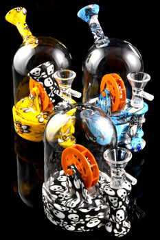 Small Silicone Water Wheel Perc Water Pipe - WP2477