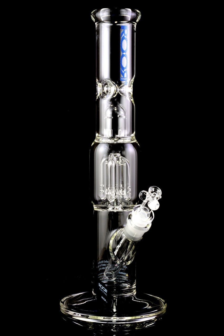 RooR Tech 5mm Thick Glass on Glass Straight Shooter Water Pipe with Tree Perc - WP2497
