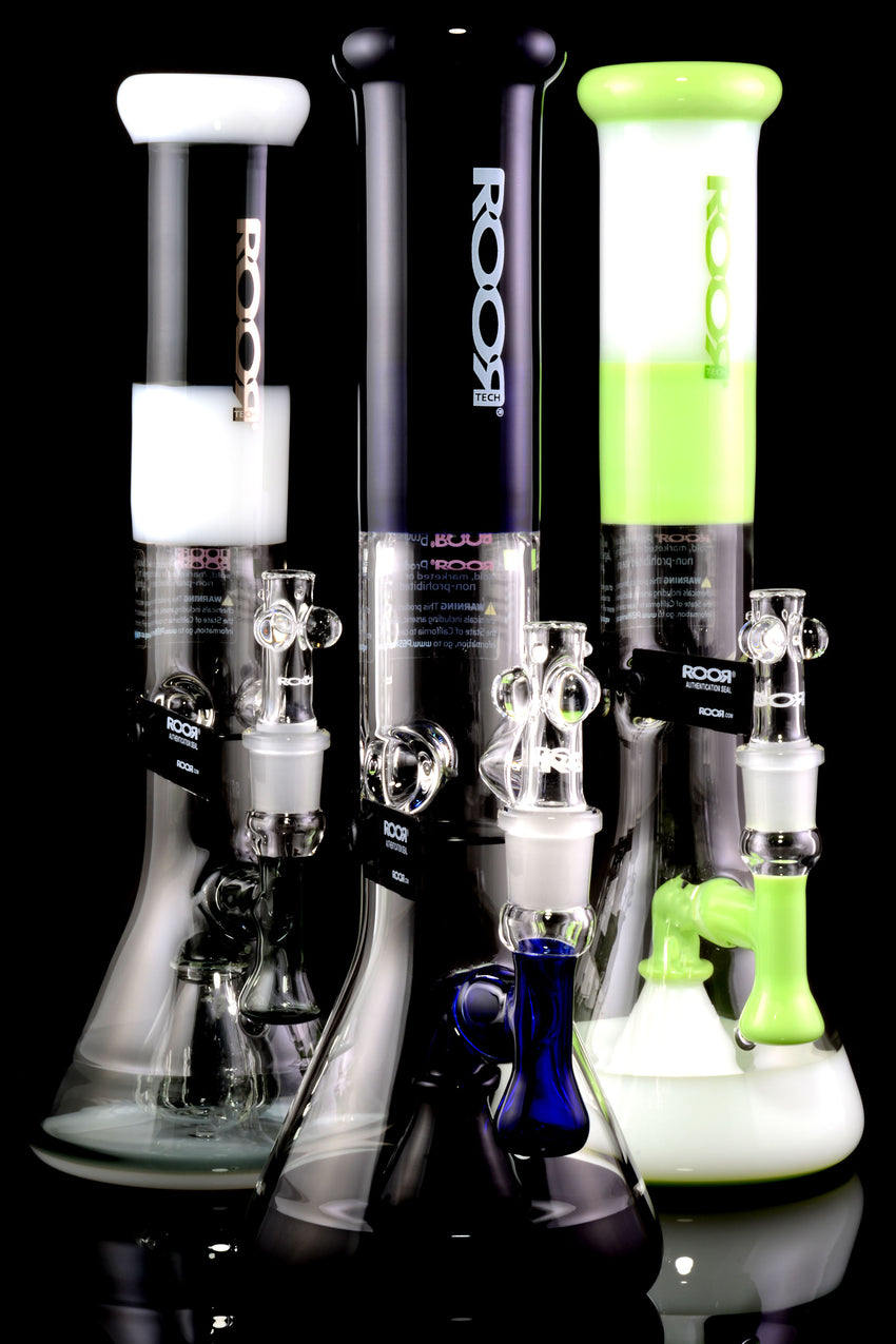 RooR Tech Multicolor 5mm Thick GoG Beaker Water Pipe with Showerhead Perc - WP2499