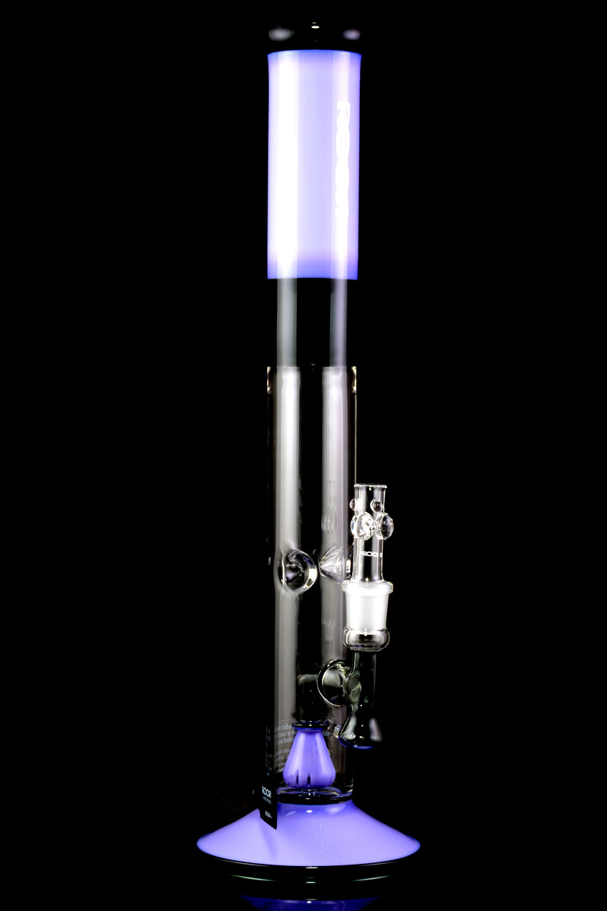 RooR Tech 5mm Thick Colored Straight Shooter Water Pipe with Showerhead Perc - WP2501