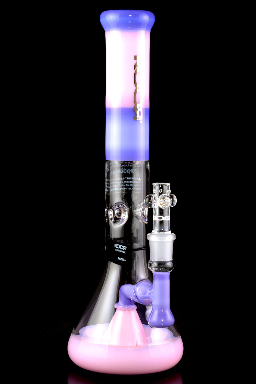 RooR Tech 14" Multicolor 5mm Thick GoG Beaker Water Pipe with Perc - WP2506