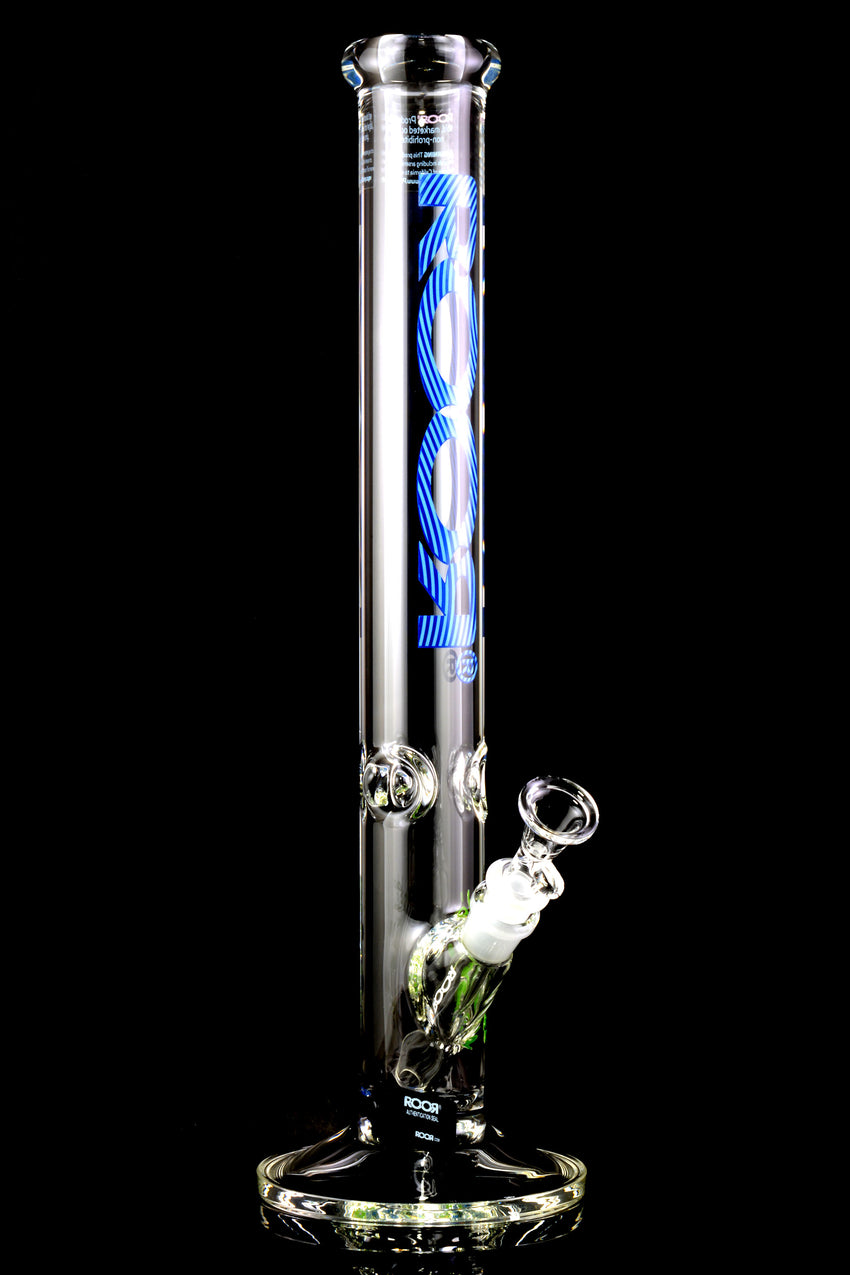 RooR 9mm Thick Glass on Glass 18" Straight Shooter Water Pipe - WP2522