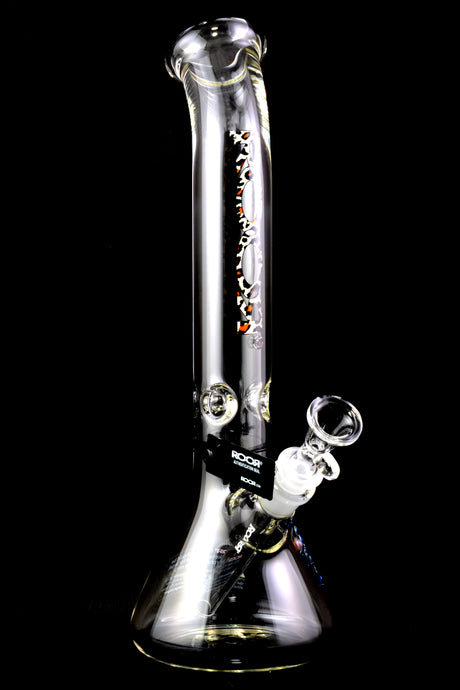 RooR 14" Bent Neck 5mm Thick Glass on Glass Beaker Water Pipe - WP2524