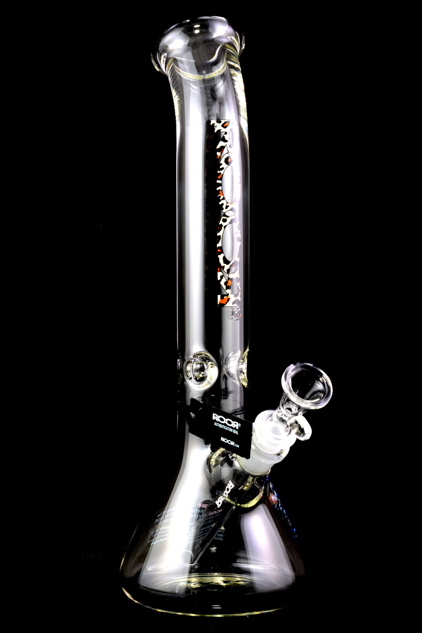 RooR Bent Neck 5mm Thick Glass on Glass Beaker Water Pipe - WP2524
