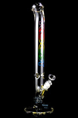 RooR 18" Bent Neck 5mm Thick Glass on Glass Straight Shooter Water Pipe - WP2525