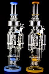 "The Behemoth" Large Glass Triple Honeycomb Recycler Water Pipe with Tree Perc - WP2562