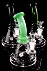 Small Stemless Colored Bent Neck GoG Water Pipe with Matrix Stem Perc - WP2591