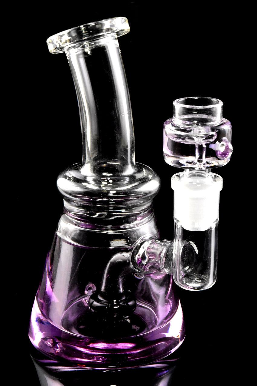 Small GoG Stemless Fluid Filled Beaker Water Pipe with Showerhead Perc - WP2716