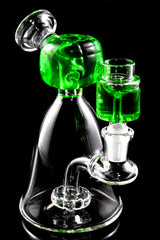 6" Small Fluid Filled Yoda GoG Beaker Water Pipe with Showerhead Perc - WP2746