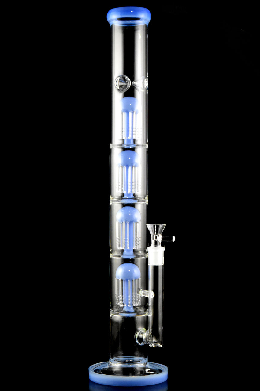 Large Stemless GoG Straight Shooter Water Pipe with Quad Tree Percs - WP2777