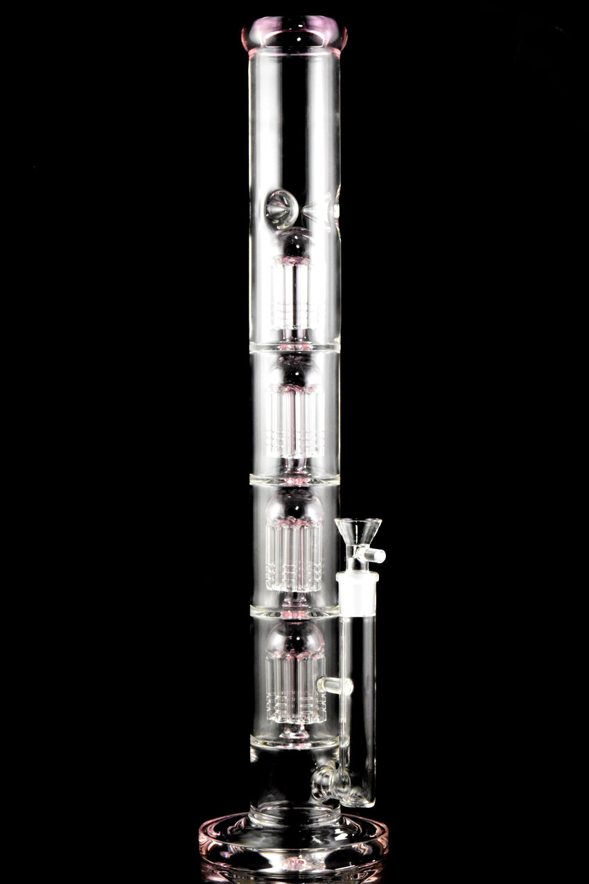 Large Stemless GoG Straight Shooter Water Pipe with Quad Tree Percs - WP2777