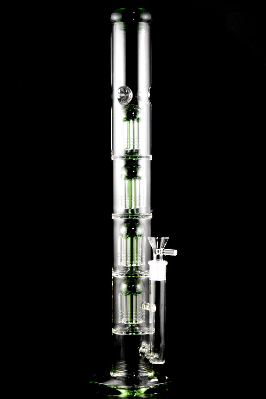 Large Stemless GoG Straight Shooter Water Pipe with Quad Tree Percs - WP2777