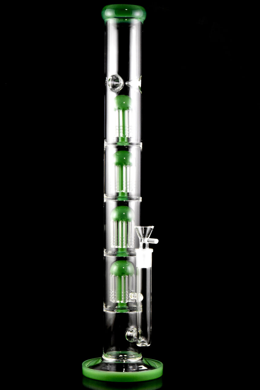 Large Stemless GoG Straight Shooter Water Pipe with Quad Tree Percs - WP2777