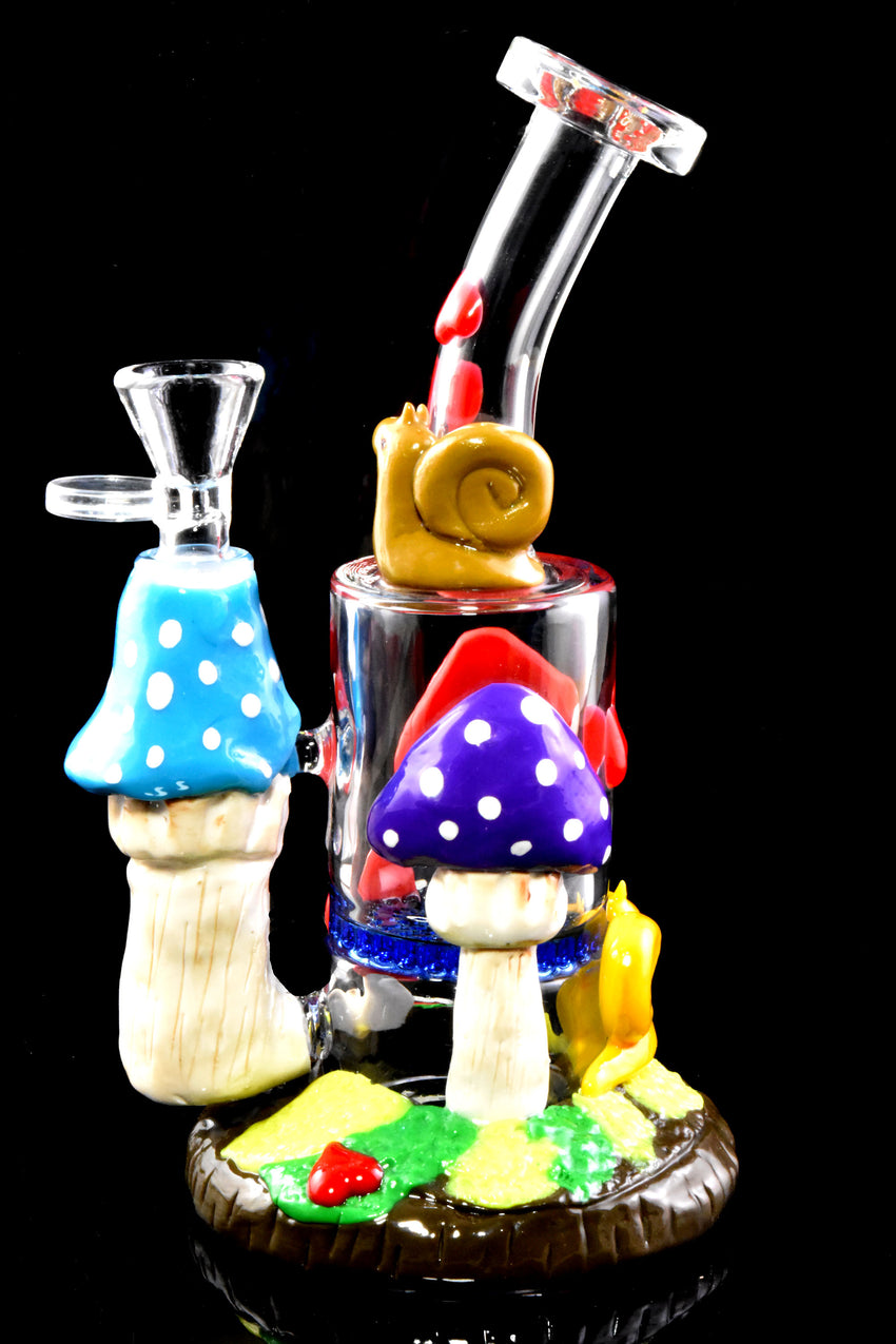 Small Stemless GoG Snail Mushroom Water Pipe with Honeycomb Perc - WP2795