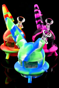 Small Silicone 2 in 1 LED UFO Water Pipe & Nectar Straw - WP2799