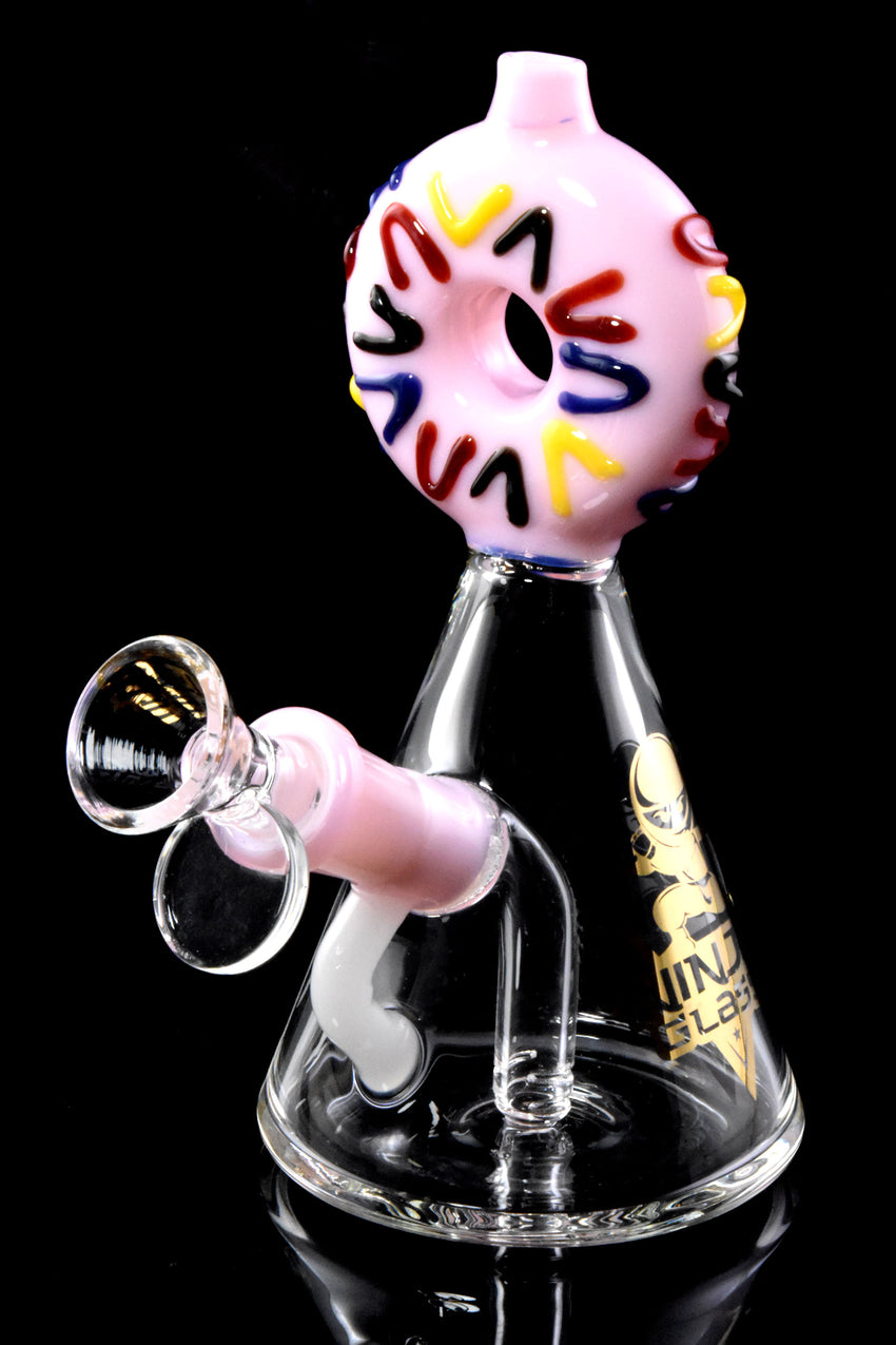 Small Glass Sprinkle Donut Beaker Water Pipe - WP2813