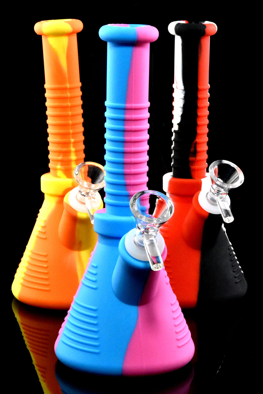 Medium Multicolor Silicone Beaker Water Pipe - WP2821