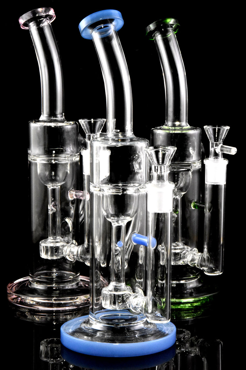 Medium Stemless GoG Recycler Water Pipe with Showerhead Perc - WP2845